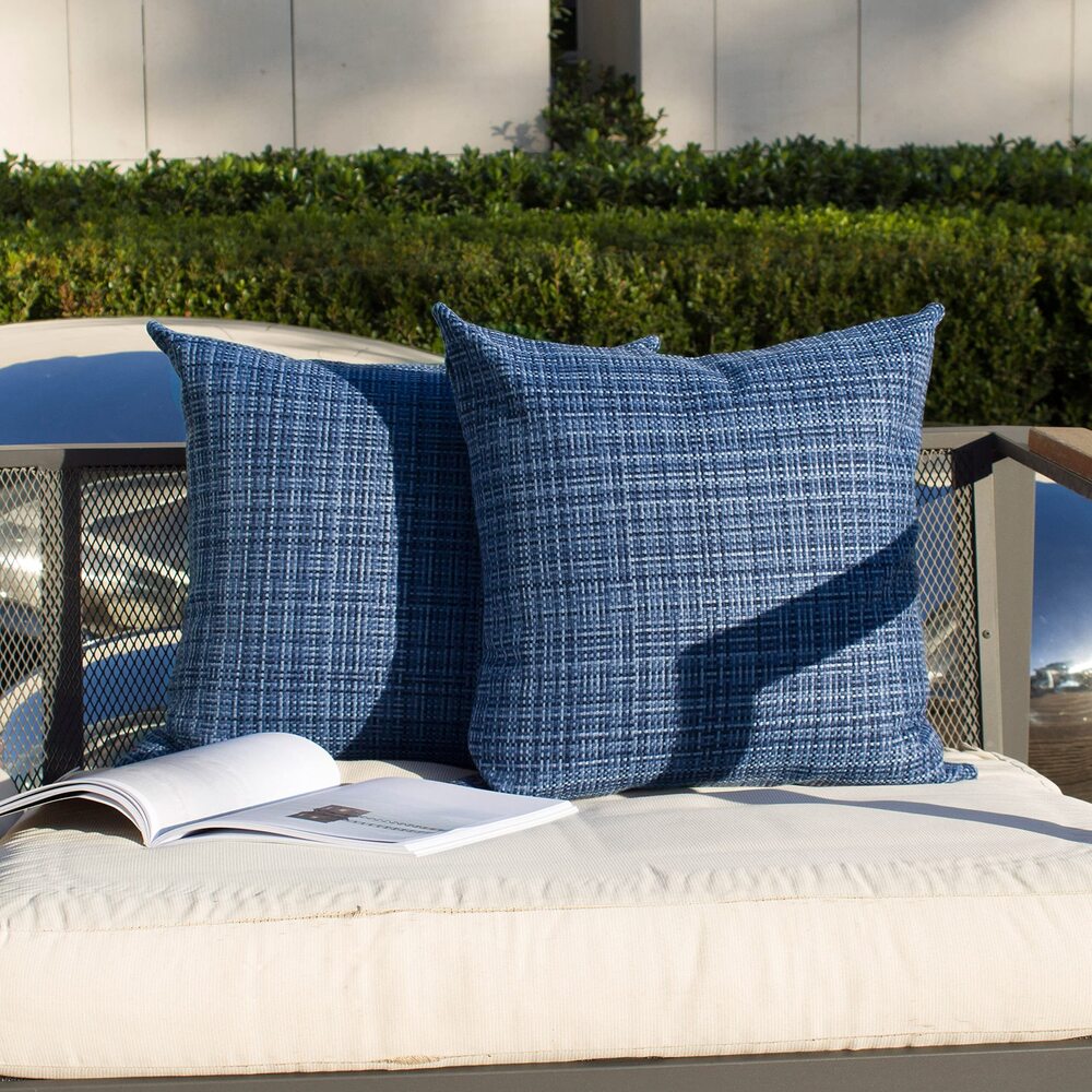 6699 Kevin Textile Pack of 2 Decorative Outdoor Waterproof Throw Pillow